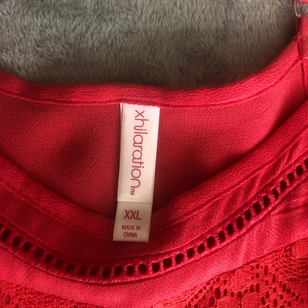Coral gauze like tank top - Picture 3 of 3